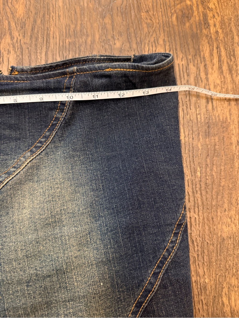 Women’s Dark Blue Denim Flared Maxi Skirt strechy material - Picture 2 of 6